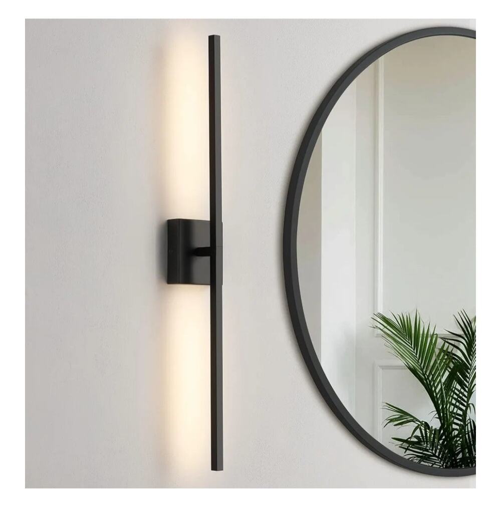 30" Brushed Black LED Bathroom Vanity Light Fixture Horizontal or Vertical